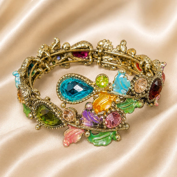 MULTI COLOURED STRETCH OPEN GEMSTONE BRACELET Bracelet FashionWear Collection 
