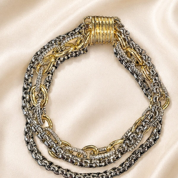 MULTI LINK 3 CHAIN BRACELET Bracelet FashionWear Collection 