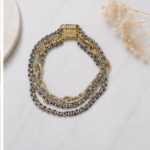 MULTI LINK 3 CHAIN BRACELET Bracelet FashionWear Collection 
