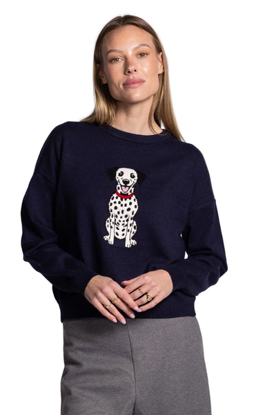NAVY COZY DOGGIE SWEATER SWEATER Pink Martini 