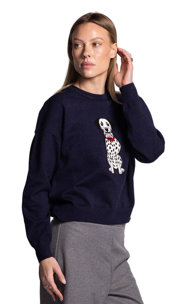 NAVY COZY DOGGIE SWEATER SWEATER Pink Martini 