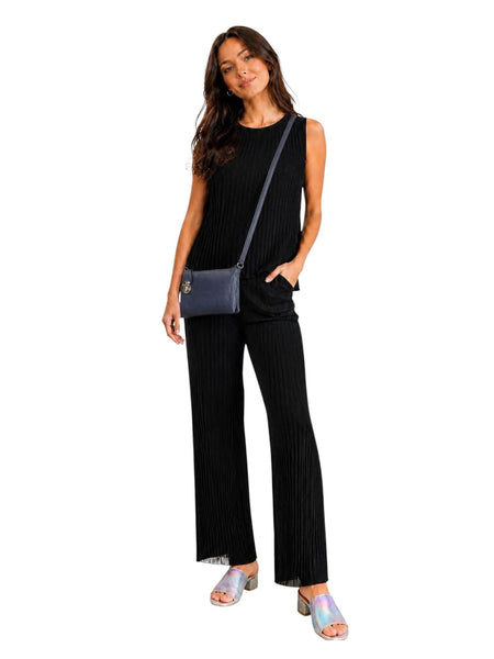 NAVY CROSSBODY BAG WITH MULTI POCKETS & REMOVABLE ADJUSTABLE STRAP Handbag FashionWear Collection 