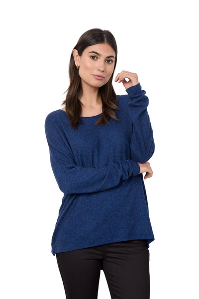 NAVY ULTRA SOFT DROP SLEEVE COZY TOP SWEATER SOYA CONCEPT XS Navy 