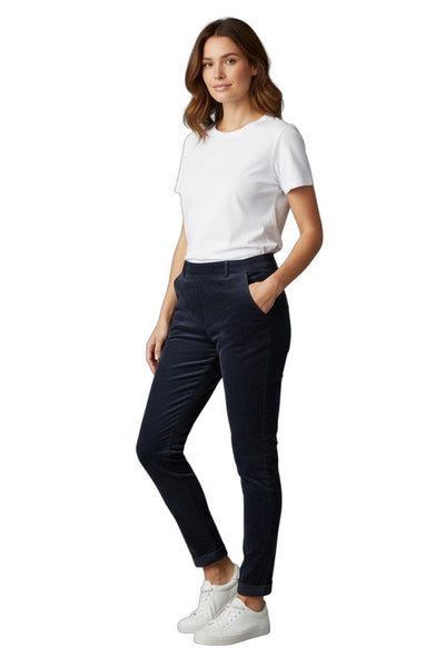 NAVY VELVET JOGGER PANT Pants Eternelle 