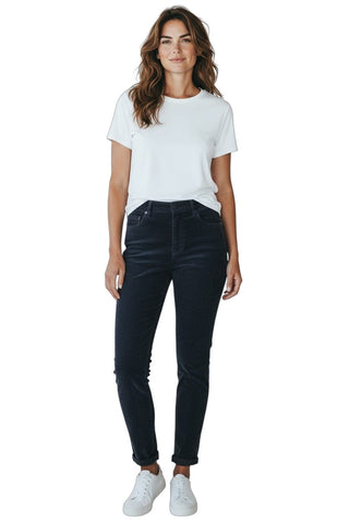 NAVY VELVET JOGGER PANT Pants Eternelle 