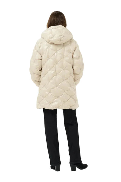 OATMEAL PUFFER COAT WITH HOOD Jacket CREAM 