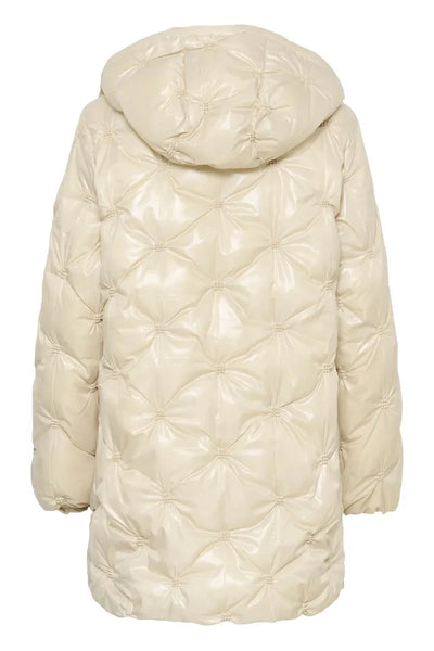OATMEAL PUFFER COAT WITH HOOD Jacket CREAM 