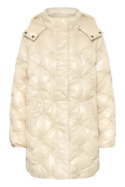 OATMEAL PUFFER COAT WITH HOOD Jacket CREAM 