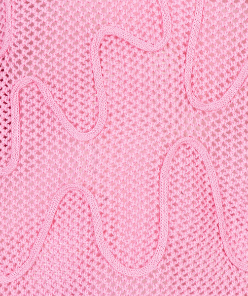 OPEN KNIT 3D TAPE DETAIL TEXTURED KNIT TOP Shirts & Tops Esqualo 