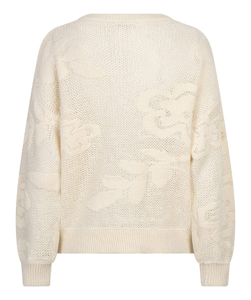 OPEN KNIT DAISY FLORAL TEXTURED KNIT TOP Shirts & Tops Esqualo 