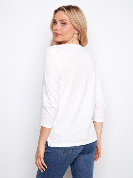 ORGANIC COTTON 3/4 SLEEVE TOPS T Shirts & Tops Charlie B 