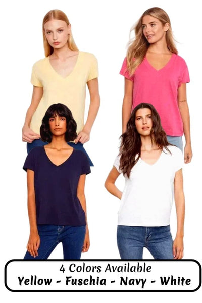 ORGANIC COTTON DROP SHOULDER V-NECK T-SHIRTS T Shirts & Tops Charlie B 