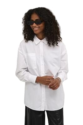 OVERSIZED LONG SLEEVE WHITE SHIRT Shirts & Tops Kaffe 
