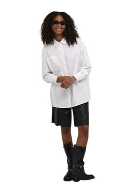 OVERSIZED LONG SLEEVE WHITE SHIRT Shirts & Tops Kaffe 34 White 
