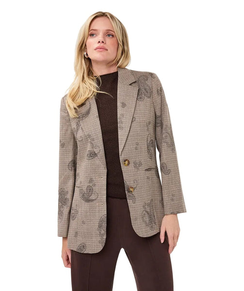 PAISLEY CHECK LONG SLEEVE BLAZER Blazer Esqualo 