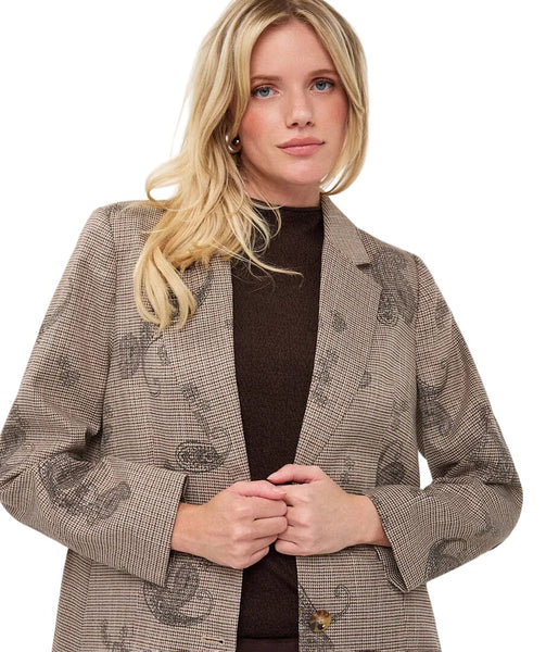 PAISLEY CHECK LONG SLEEVE BLAZER Blazer Esqualo 4 Print 
