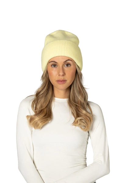 PALE YELLOW BEANIE HAT Beanie LYLA + LUXE Pale Yellow 