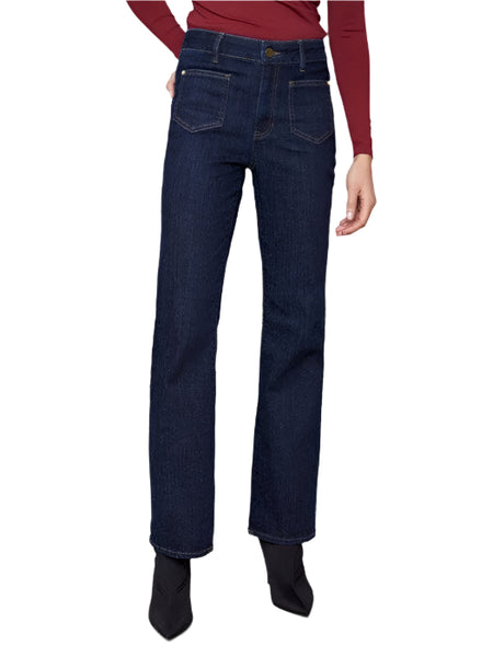 PATCH POCKET STRETCH DENIM JEANS WITH RIVET DETAILS Pant Charlie B 
