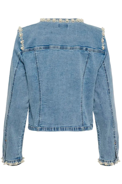 PEARL AND DENIM LONG SLEEVE JACKET Jacket CREAM 