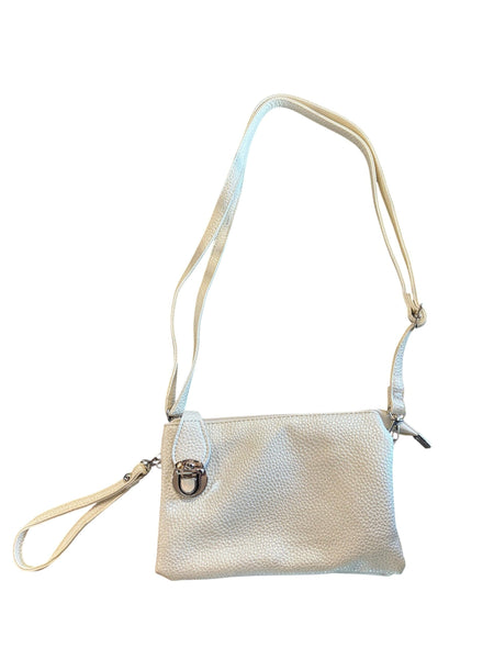 PEARL CROSSBODY BAG WITH MULTI POCKETS & REMOVABLE ADJUSTABLE STRAP Handbag FashionWear Collection 