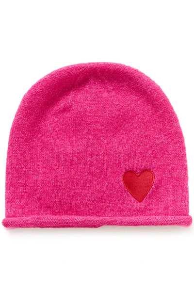 PINK BEANIE WITH RED HEART CULTURE 