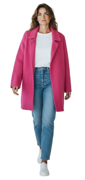 PINK COMFY OPEN FRONT CARDIGAN WITH SIDE POCKETS Cardigan Papillon 