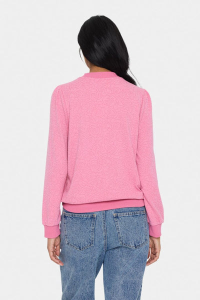 PINK CREW NECK SWEATSHIRT Top Saint Tropez 