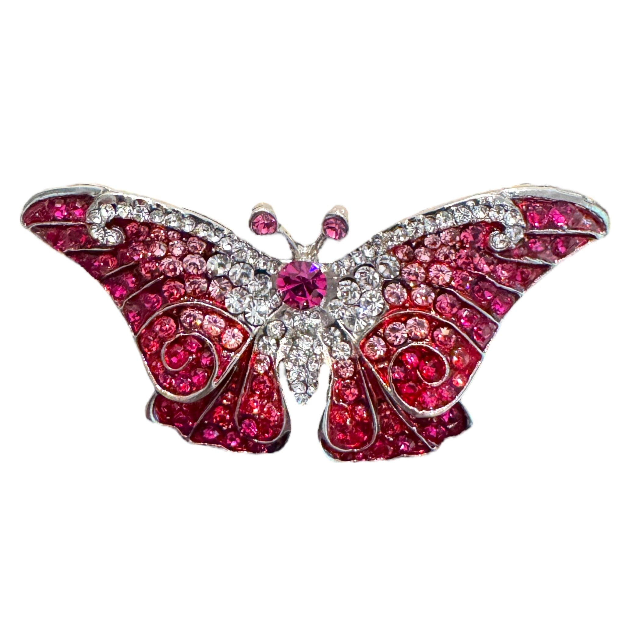 PINK CRYSTAL BUTTERFLY BROOCH Brooch FashionWear Collection Pink 