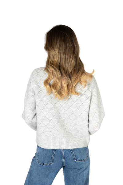 PINK CRYSTAL HEART DIAMOND POINTELLE CARDIGAN Cardigan LYLA + LUXE 