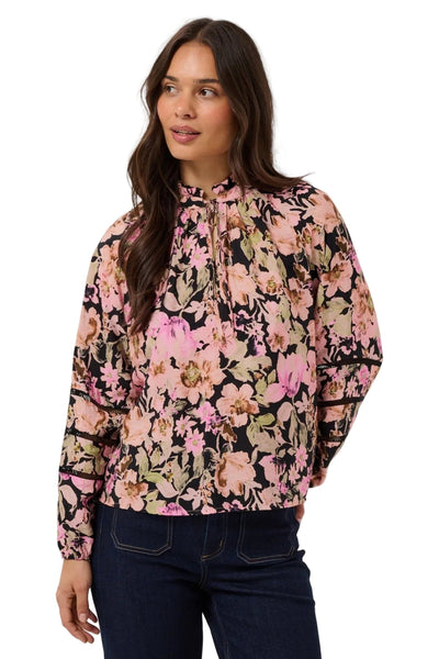 PINK FLOWER PRINT BLOUSE Blouse Kaffe 34 Pink Flower 