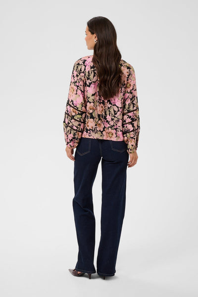 PINK FLOWER PRINT BLOUSE Blouse Kaffe 