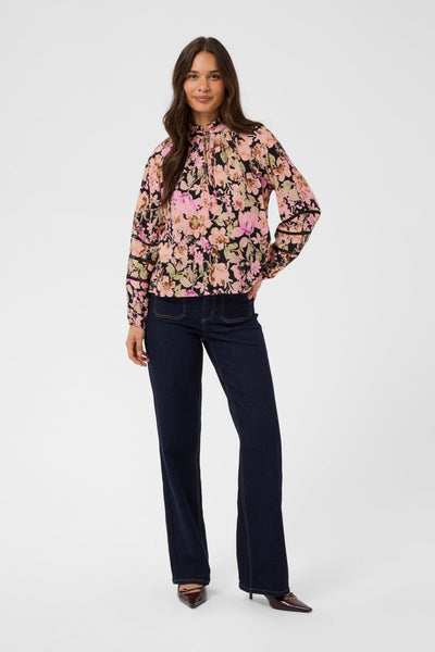 PINK FLOWER PRINT BLOUSE Blouse Kaffe 