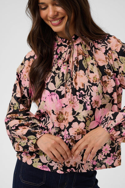 PINK FLOWER PRINT BLOUSE Blouse Kaffe 