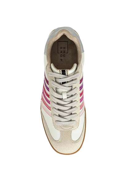 PINK MULTI STEVIE STRIPE RETRO SPORT SNEAKER Shoes ShuShop 