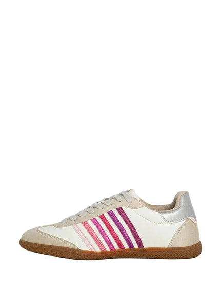 PINK MULTI STEVIE STRIPE RETRO SPORT SNEAKER Shoes ShuShop 