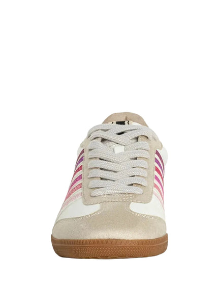 PINK MULTI STEVIE STRIPE RETRO SPORT SNEAKER Shoes ShuShop 