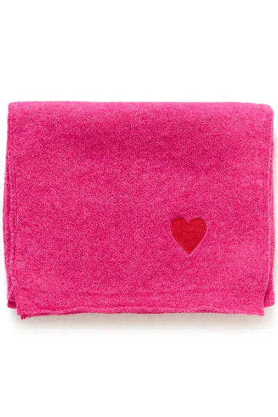 PINK SCARF WITH RED HEART CULTURE 