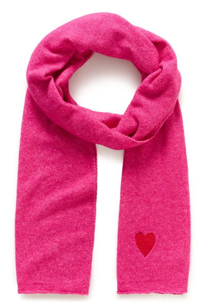 PINK SCARF WITH RED HEART CULTURE Pink 