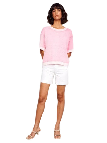 PINK SHORT SLEEVE REVERSE TOP Shirts & Tops Charlie B 