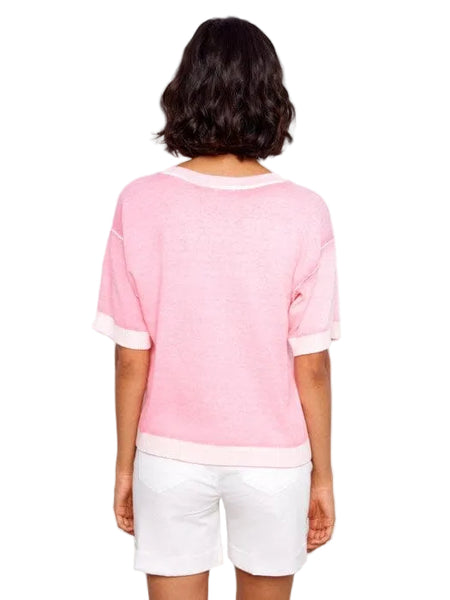 PINK SHORT SLEEVE REVERSE TOP Shirts & Tops Charlie B 