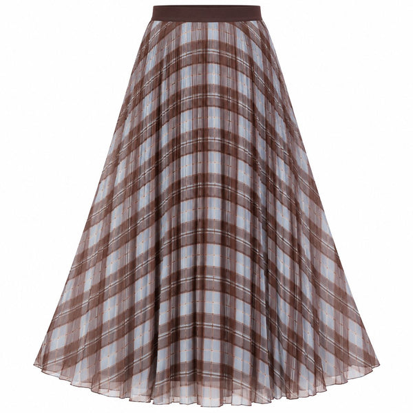 PLAID MICRO PLEATED BLUE SKIRT Skirt jessicalaura 