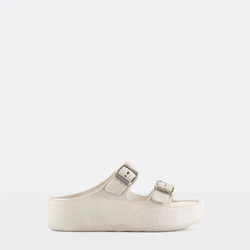 PLATFORM DOUBLE BUCKLE Giulietta Warm Grey SPARKLE SLIDE Sandal Lemon Jelly 