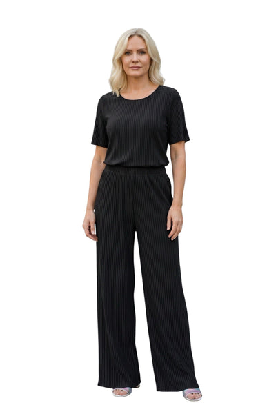PLEATED BLACK SHORT SLEEVE TOP Top Pistache 
