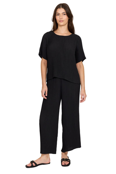 PLEATED CREW NECK TOPS Top Pistache 