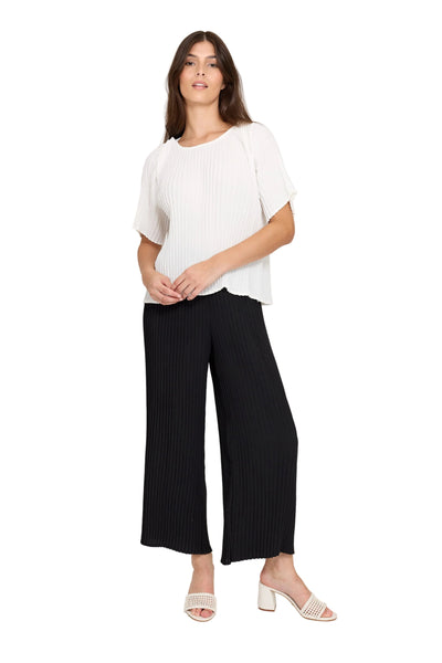 PLEATED CREW NECK TOPS Top Pistache 