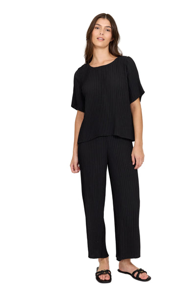 PLEATED CREW NECK TOPS Top Pistache 