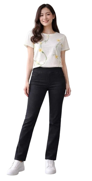 PULL ON BLACK STRAIGHT LEG JEAN Jeans GG Jeans 