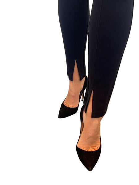 PULL ON EXPOSED SIDE ZIP POCKET BLACK PANT Pants Liverpool 