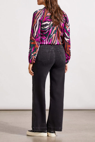 PULL ON WIDE LEG BLACK JEAN Jeans Tribal 