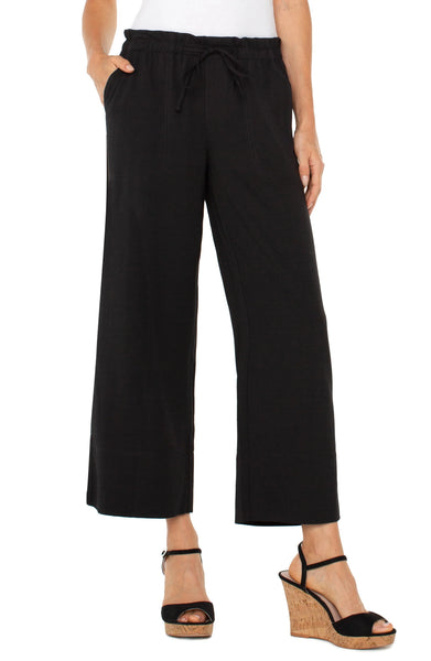 PULL ON WIDE LEG CROP TROUSER Pants Liverpool 